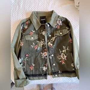 Desigual Olive Green Sequin Jacket